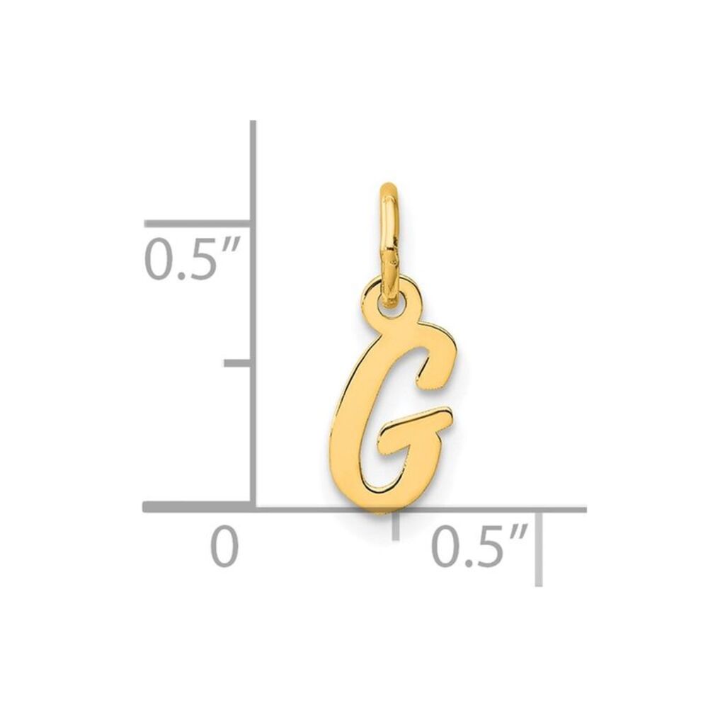 Kazi Luxury 14k Yellow Gold Small Script Letter G… - image 4